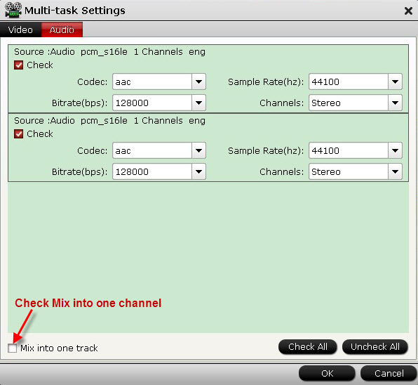 Convert Multi audio channels MXF to MOV/MP4/MKV Choose-audio-you-want