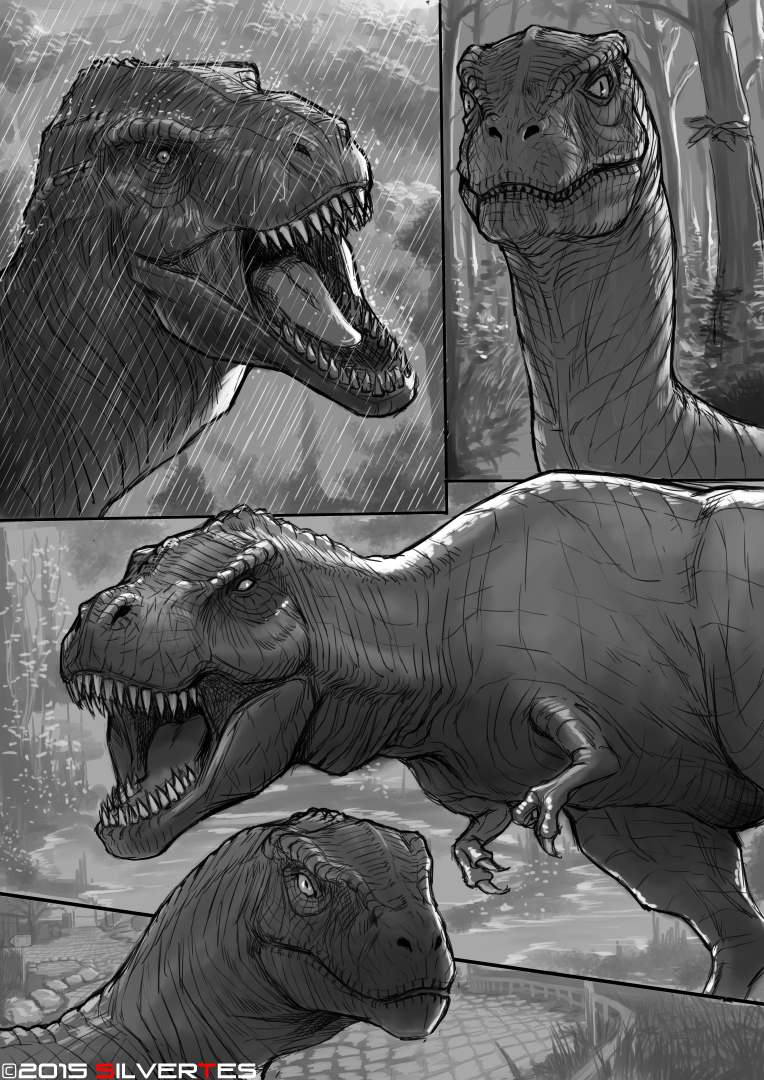 --- SilverTES Artworks --- Carnivorous_dinosaur_by_silvertes-d90gokv