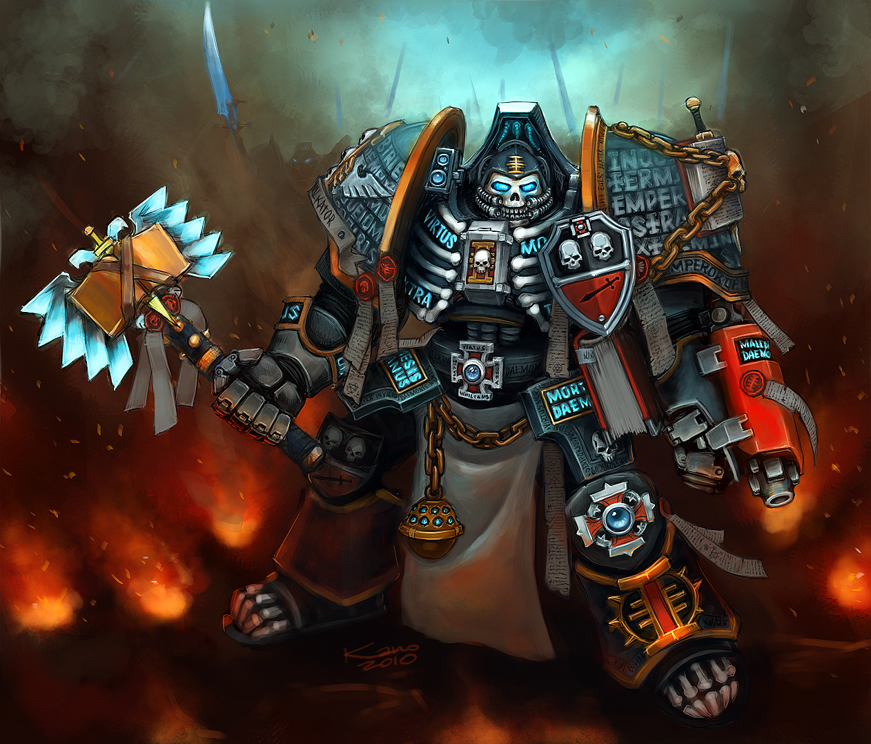 [W40K] Collection d'images : Inquisition/Chevaliers Gris/Sœurs de Bataille - Page 8 Grey_knight_chaplain_by_kano_kun