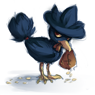 Si vous étiez un champion d'arene, quel type de pokemons utiliserez-vous? - Page 3 Murkrow_by_foxxtrot-d34k2p7