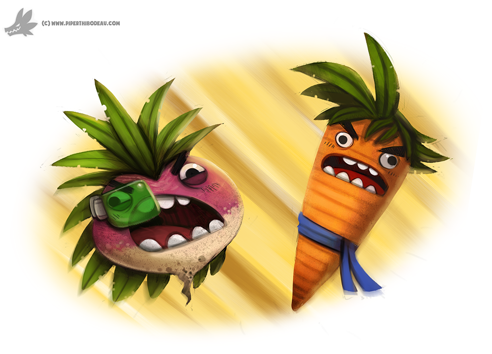 Fanart du jour Daily_paint__1025__kakarot_vs__radish___dbz_by_cryptid_creations-d998hhz