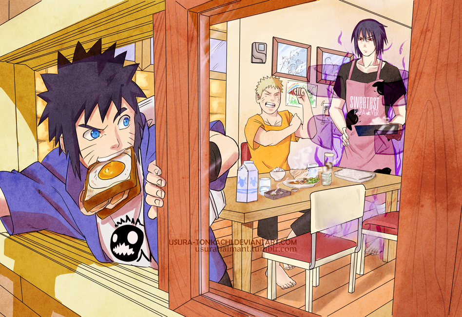 ¿que opinas de la imagen?(juego) - Página 8 Daily_morning___uzumaki_family_by_usura_tonkachi-d8rvs5d