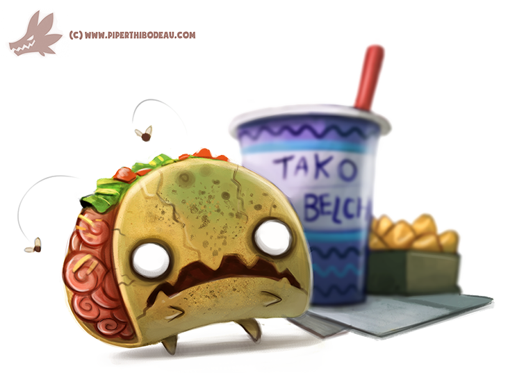 Fanart du jour Daily_paint__1063__zombie_taco_by_cryptid_creations-d9dqal4