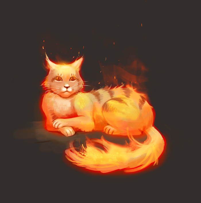 Legend of Guardian world info Fire_cat_by_okha-d4up7cm