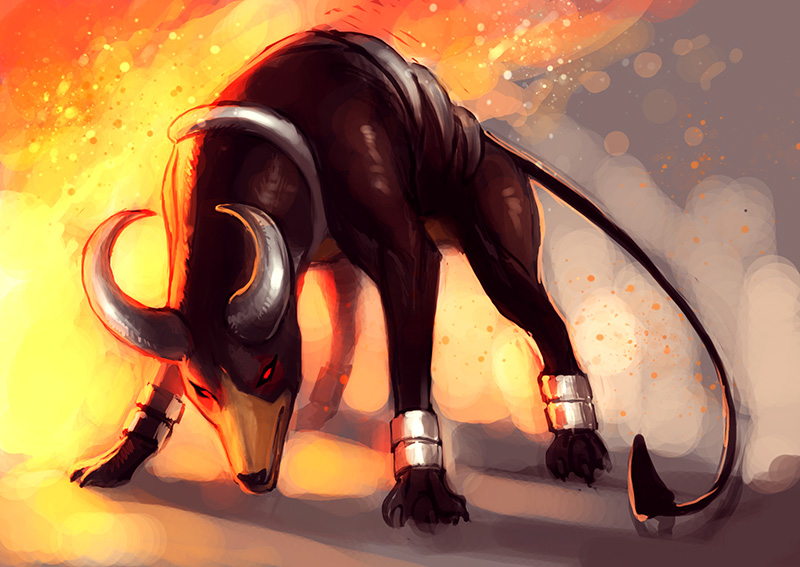 Quel est votre Pokémon préféré du type... ? - Page 17 Houndoom_by_mudora-d5xuq6a