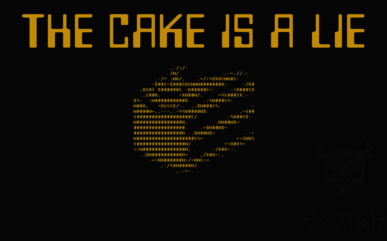SPLATFESTS - The End Has Come - Page 2 The_cake_is_a_lie_wallpaper_by_devilushninja