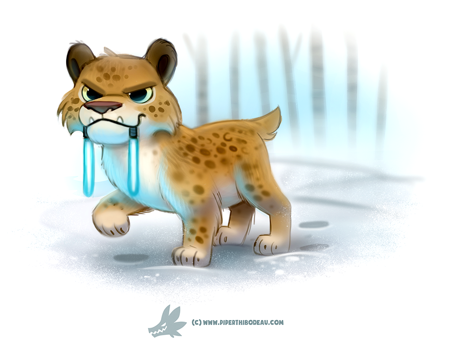 Piper Thibodeau ~ Freelance Character Designer Daily_paint__1259__light_sabre_tooth_tiger_by_cryptid_creations-da1847g