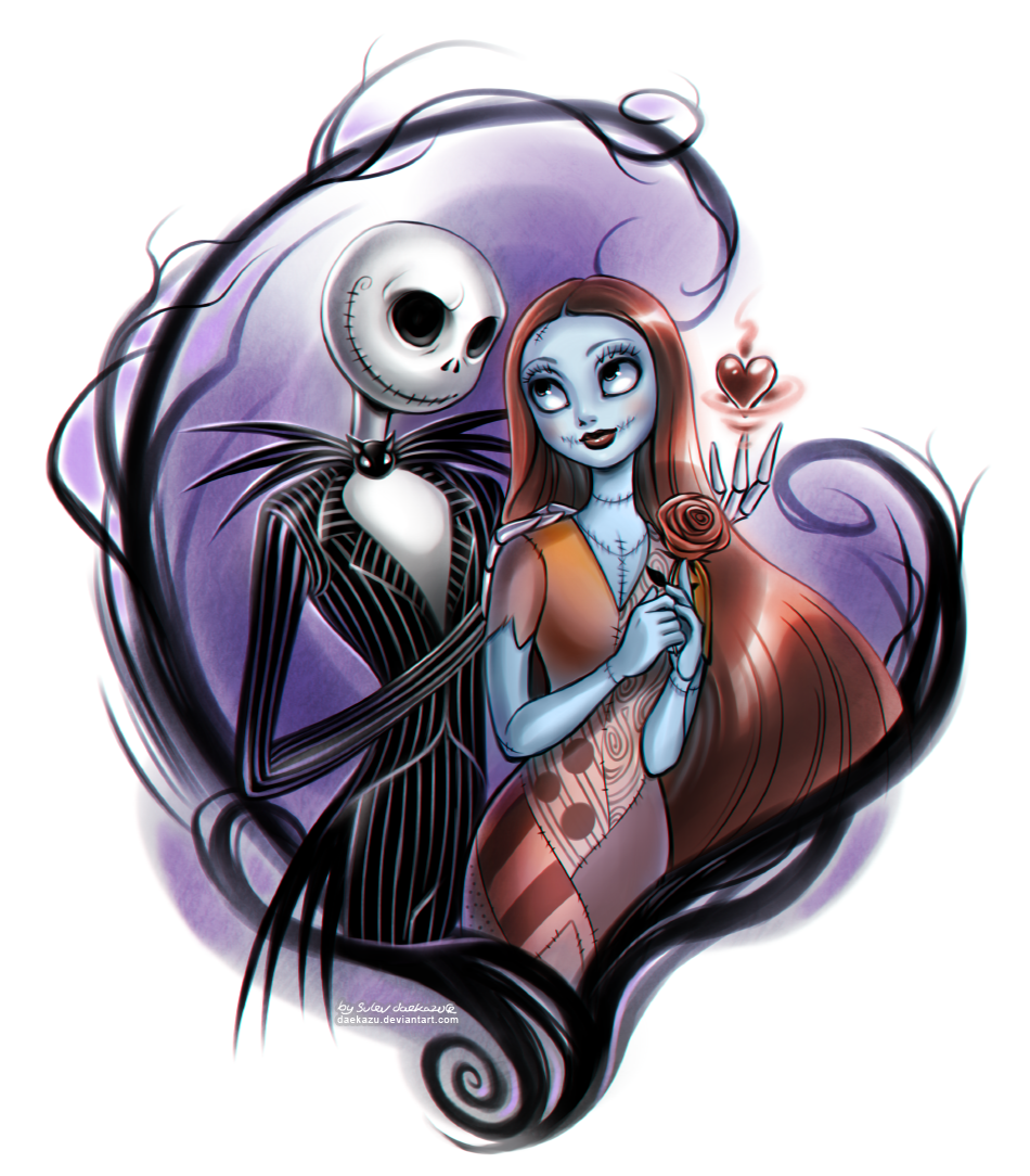 Joyeux anniversaire Lux ! Nightmare_before_christmas__jack_and_sally_by_daekazu-d8hw14k