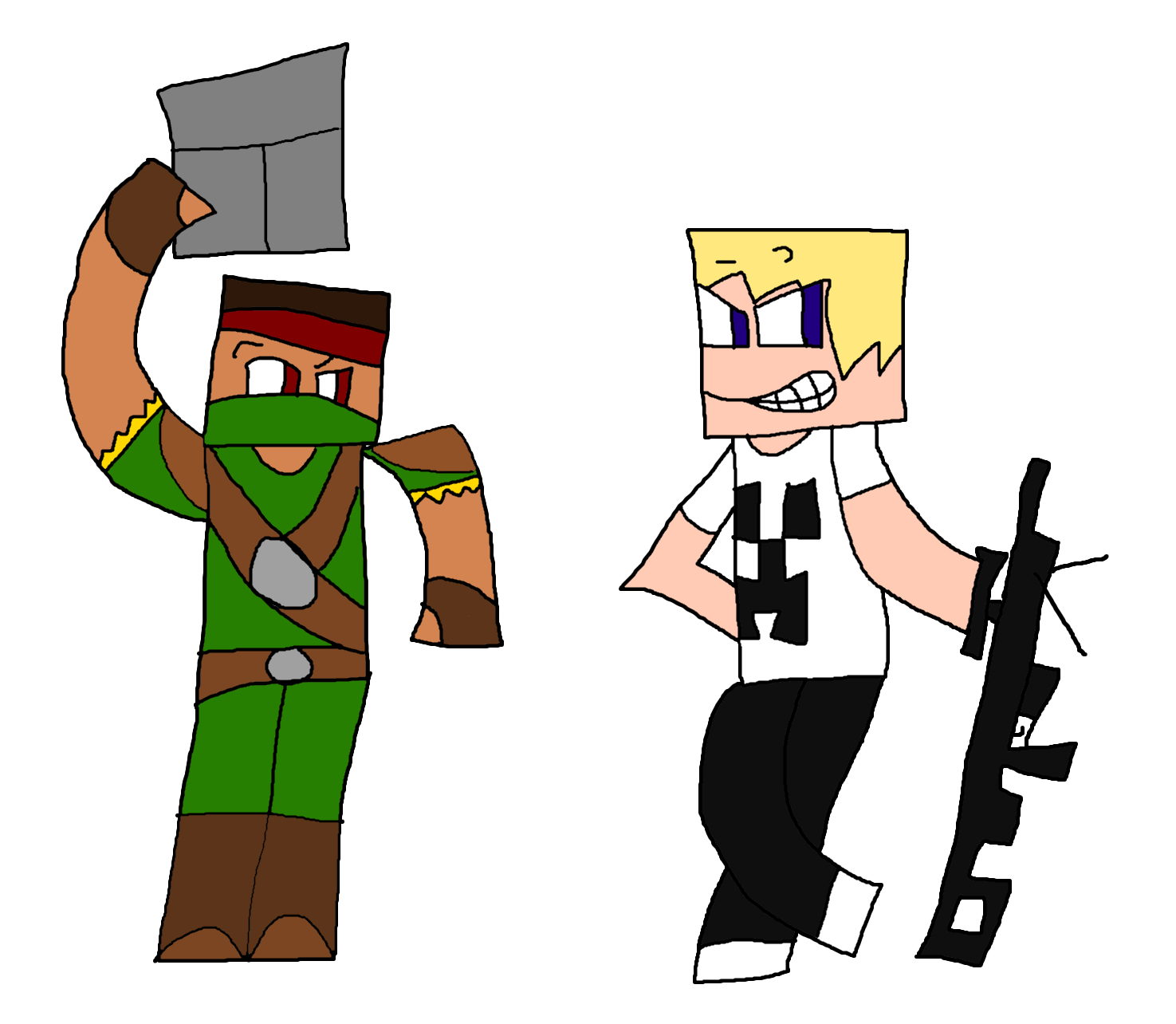 Show off your drawing skills!! - Page 31 Minecraft_badasses_by_raddaman8000-d9rt6ch