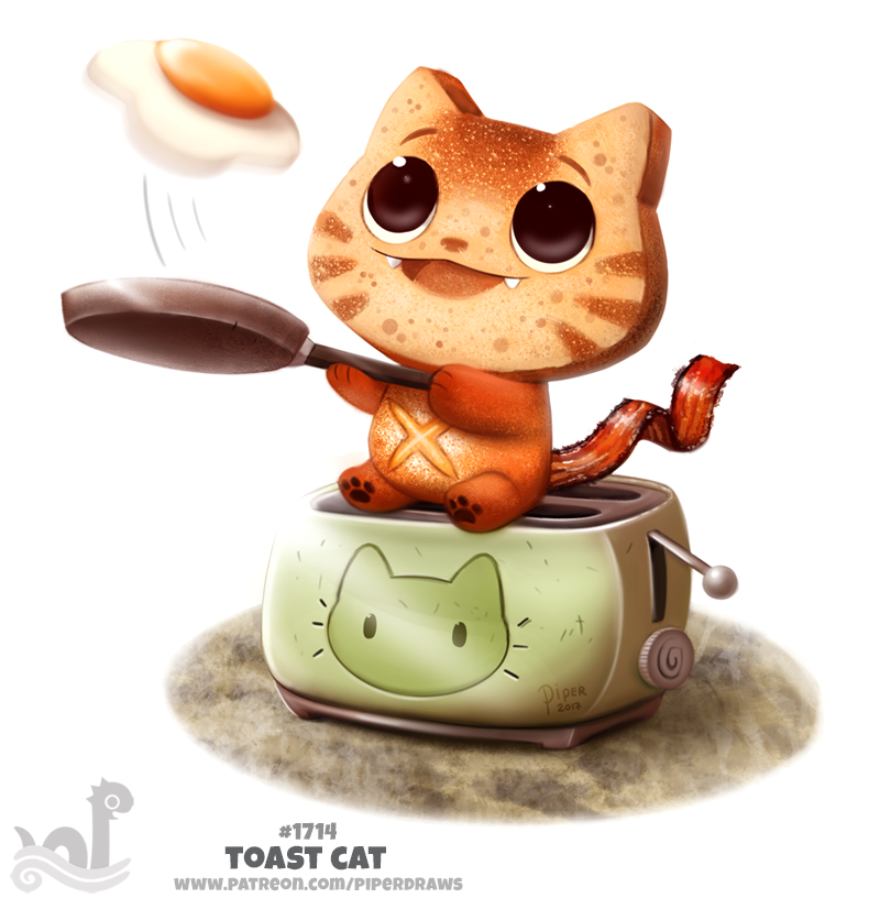 The Random Thread - Page 3 Daily_painting_1714__toast_cat_by_cryptid_creations-dbiemot