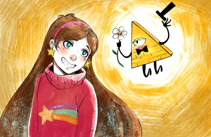 (Juego)¿Que opinas de esta imagen? - Página 14 Gravity_falls_mabel_and_bill_by_maryil-d8pejy6