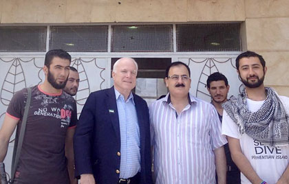 Some day our kids are going to ask us WHY WE DID NOTHING.  ISIS ENSHRINES A THEOLOGY OF RAPE Mccain-syria-rebels