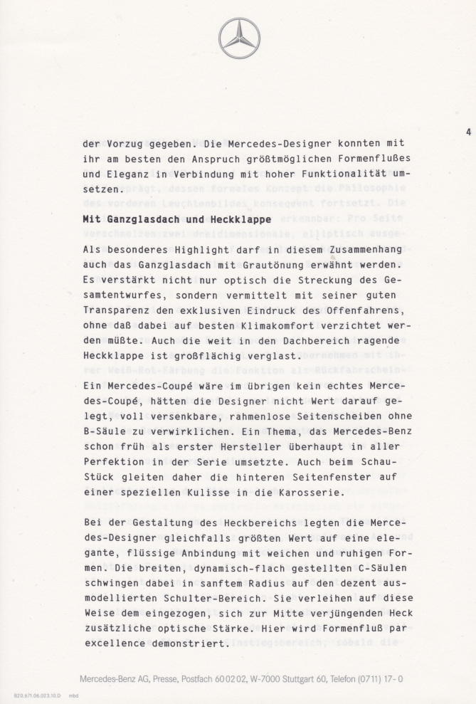 (C208): Brochura - estudos do conceito 1993 - alemão 005