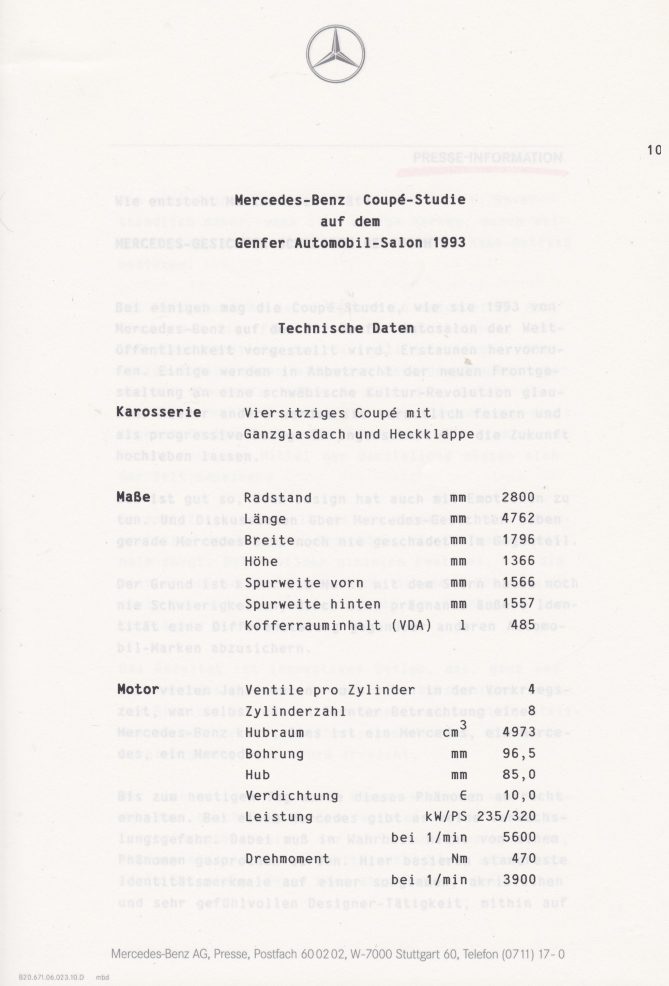 (C208): Brochura - estudos do conceito 1993 - alemão 011
