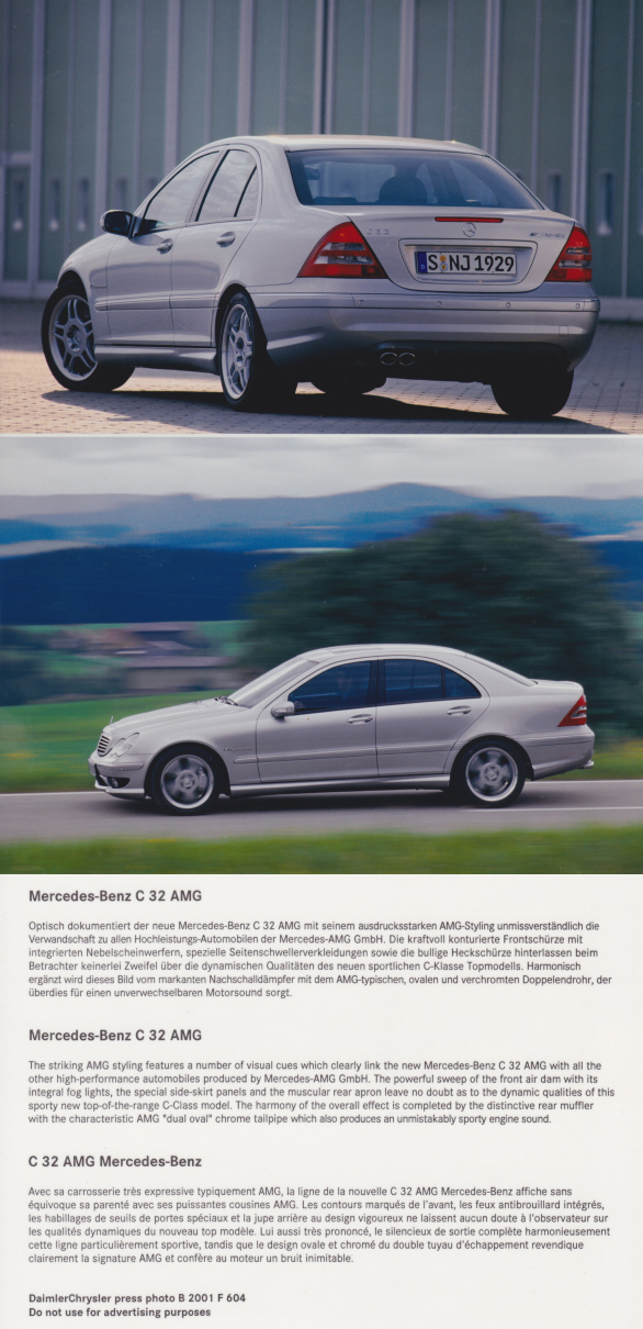 SLK32 AMG - #R170 Informação para Imprensa 2001 - alemão 047