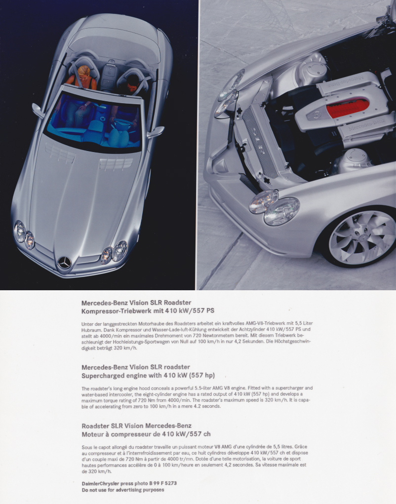 (C199): Press release SLR Roadster 1999 - alemão 026