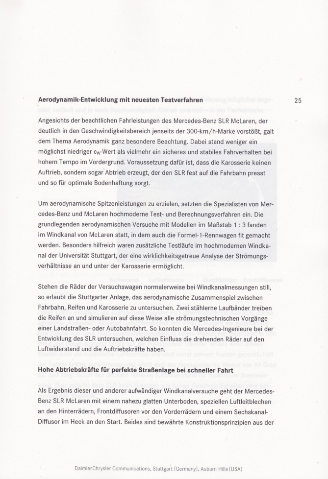 (C199): Prospecto de estréia mundial SLR 2003 - alemão 030