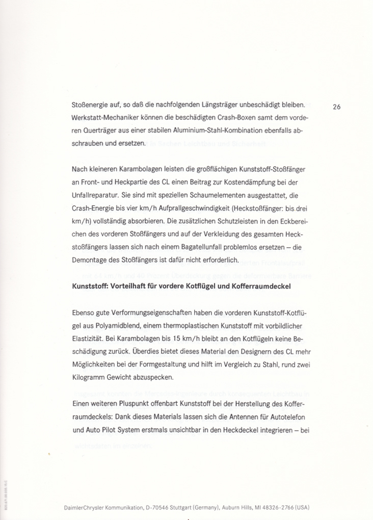 (C215): Press Release 1999 - alemão 030