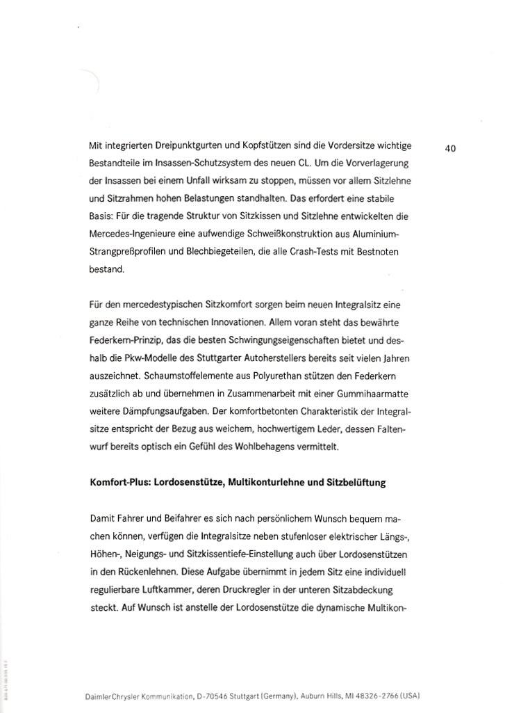 (C215): Press Release 1999 - alemão 044