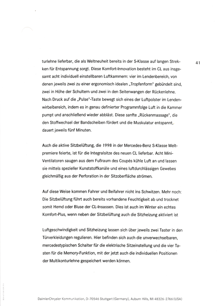 (C215): Press Release 1999 - alemão 045