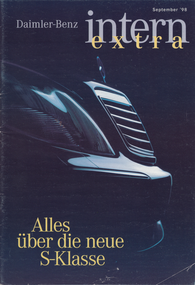 (W220): Catálogo pré-lançamento "Intern Extra" 1998 - alemão 001