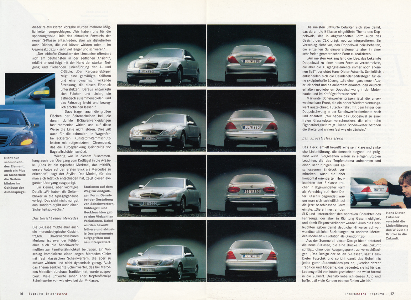 (W220): Catálogo pré-lançamento "Intern Extra" 1998 - alemão 009