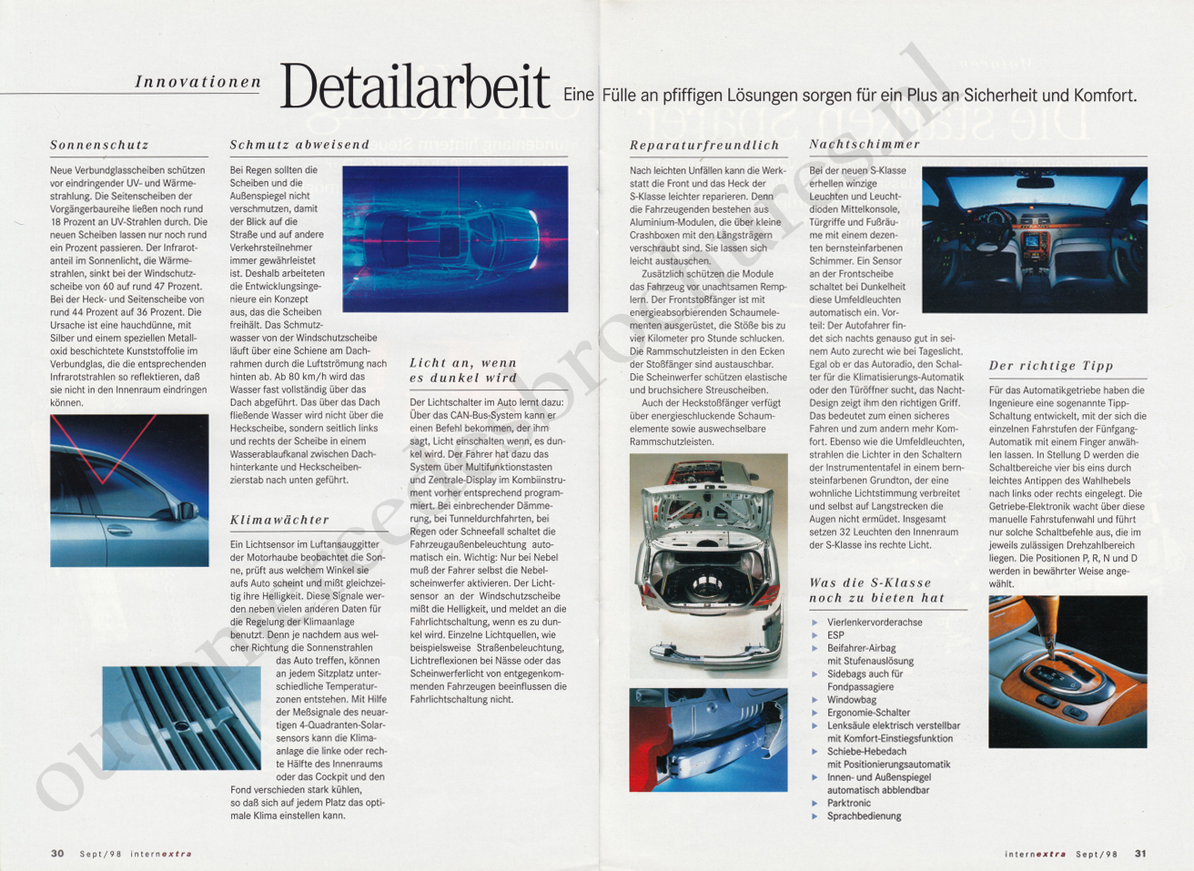 (W220): Catálogo pré-lançamento "Intern Extra" 1998 - alemão 016