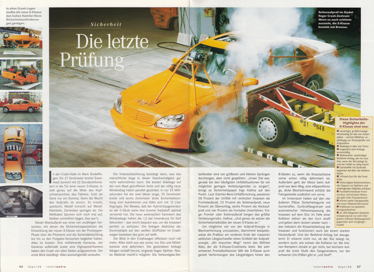 (W220): Catálogo pré-lançamento "Intern Extra" 1998 - alemão 024