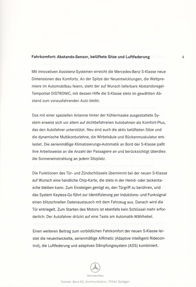 (W220): Press Release 1998 - alemão 0008