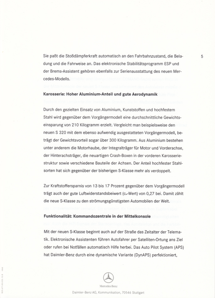 (W220): Press Release 1998 - alemão 0009