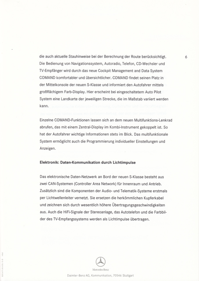 (W220): Press Release 1998 - alemão 0010