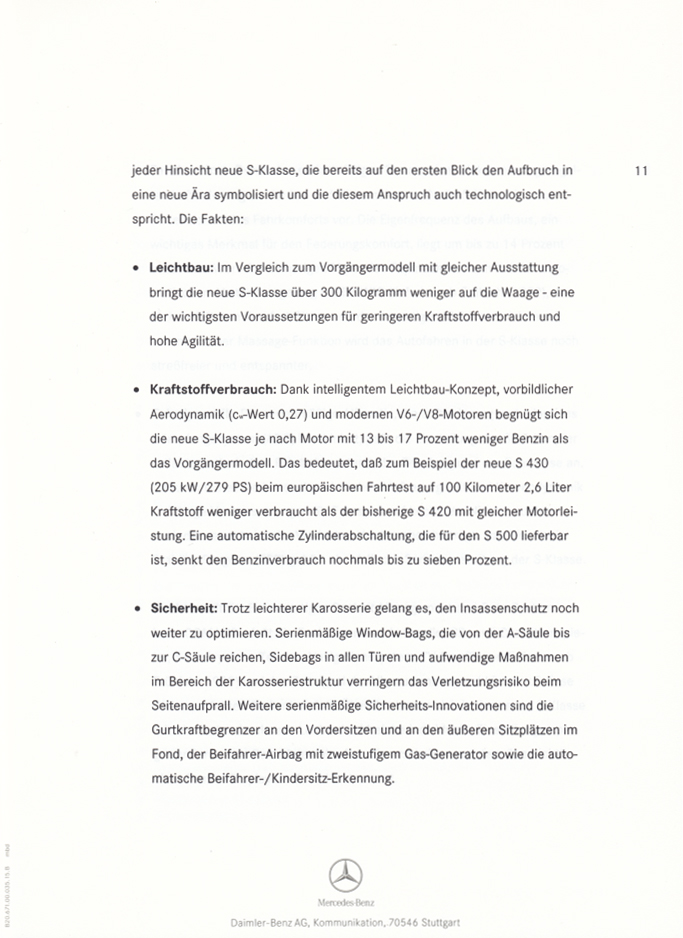 (W220): Press Release 1998 - alemão 0015