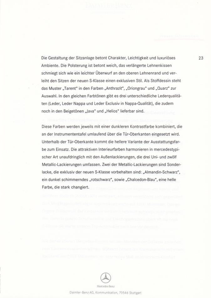 (W220): Press Release 1998 - alemão 0030