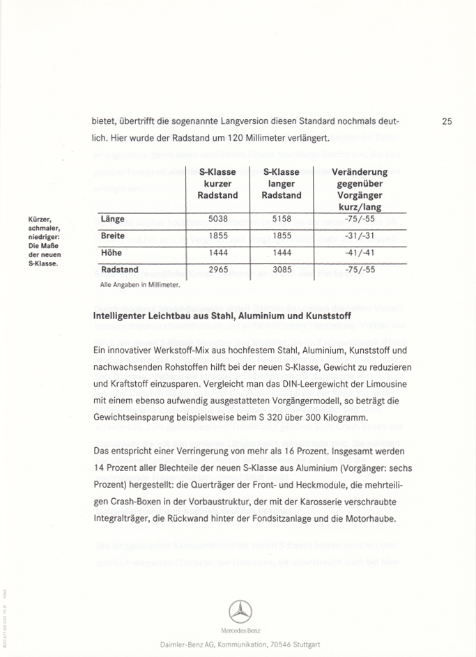 (W220): Press Release 1998 - alemão 0033