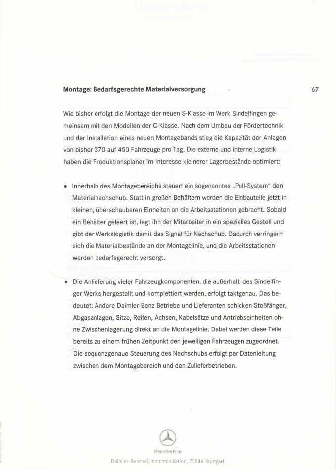 (W220): Press Release 1998 - alemão 0078