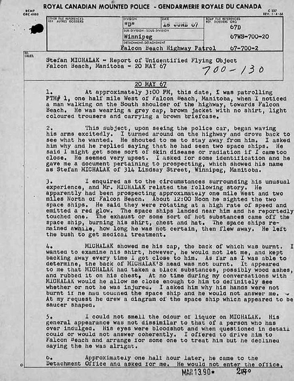 300 cas d'ovnis inexpliqués au Canada sur 25 ans Affaire-michalak-2