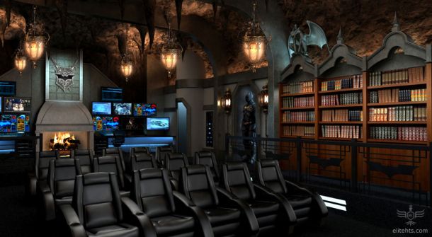 Man Builds $2 Million Batcave in Home Bat_cave_theater_seating_3-610x335