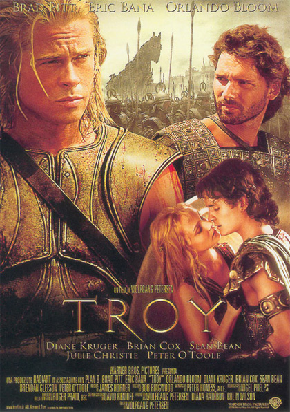 Troy (2004) di Wolfgang Petersen (ALLCINEMA)  Locandina