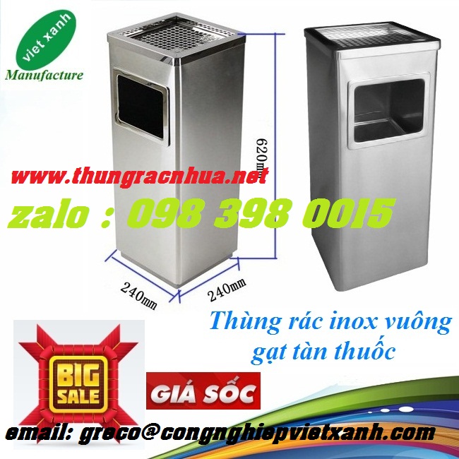 Thùng rác inox vuông có gạt tàn Thung-rac-inox-vuong