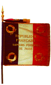 Brigade de sapeurs-pompiers de Paris . Drapeauavers