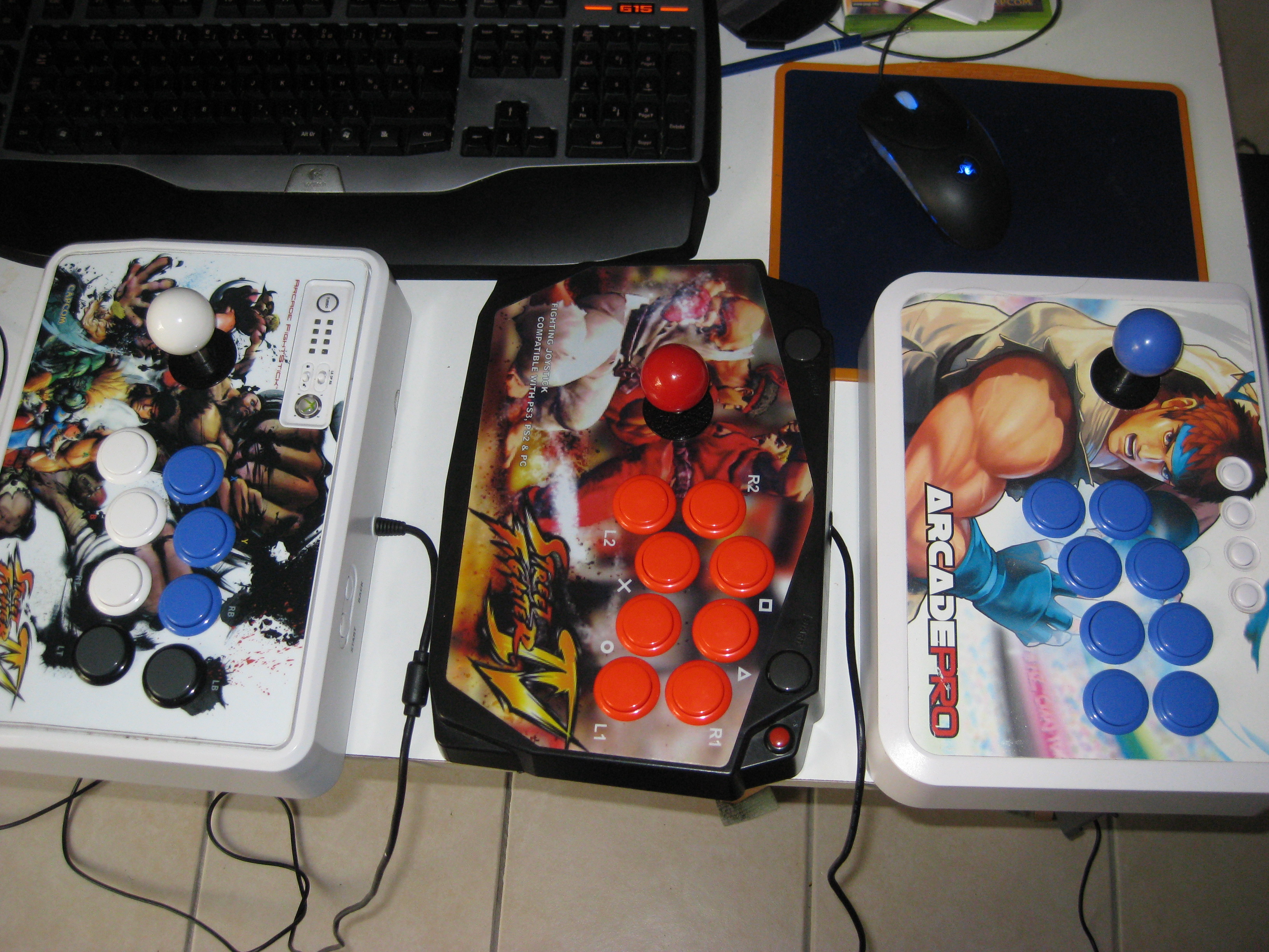 Mon dernier mod : Le Pro fighting stick/Wrestle joystick 3sticks1