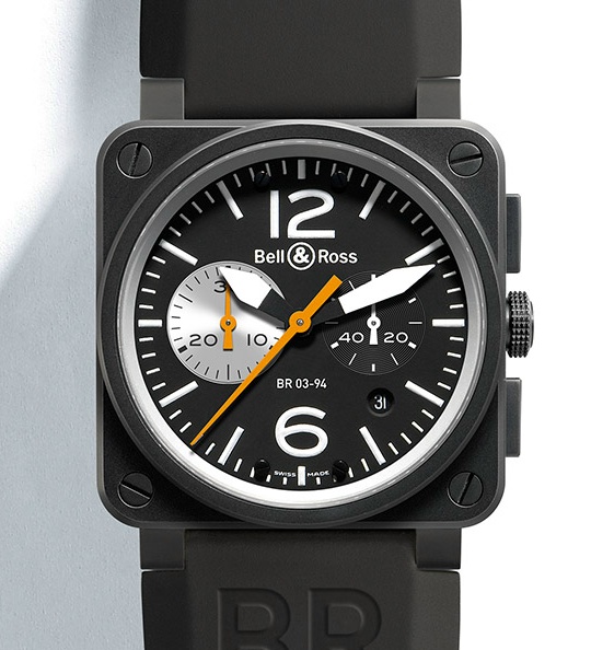 Bell & Ross BR03-94 Instrument Black & White Chronog Blackwhite