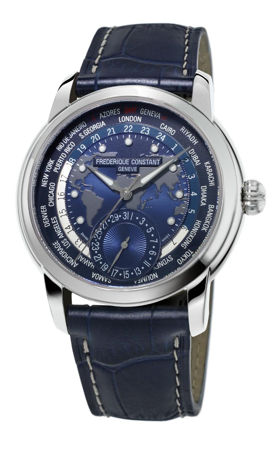 frederique constant - News : Frederique Constant Worldtimer Navy Blue Fcwblue4