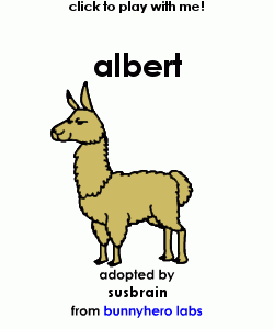 Albert the llama BWM9bGxhbWEuc3dmJmNscj0weGNlYjk2NCZjbj1hbGJlcnQmYW49c3VzYnJhaW4%3D