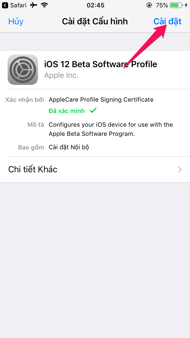 Hướng dẫn cập nhật và trải nghiệm trước phiên bản iOS 12 (Developer beta) cho iPhone và iPad RGk05