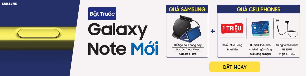 Các hệ thống bán lẻ đã cho phép "đặt gạch" Galaxy Note 9, bản 512GB lên đến 30 triệu H0kK0