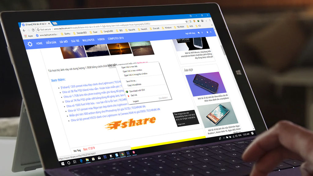 [Thủ thuật] Hỗ trợ get link Fshare nhanh chóng chỉ với 1 click chuột phải HTnXl