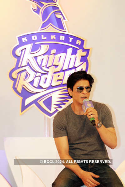 Kolkata Knight Riders -  Media Center Shah-Rukh-Khan-during-the-launch-of-Kolkata-Knight-Riders-new-logo-at-Trident-Hotel-in-Mumbai-on-February-13-2012-