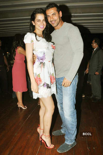 Shootout At Wadala's Launch Party  Kangana-Ranaut-with-John-Abraham-during-the-launch-party-of-the-movie-Shootout-At-Wadala-at-Escobar-in-Mumbai-on-March-18-2012-