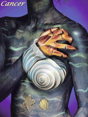 Horoskop body art by Rudi Everts   Cancer